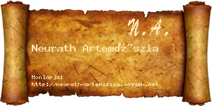 Neurath Artemíszia névjegykártya